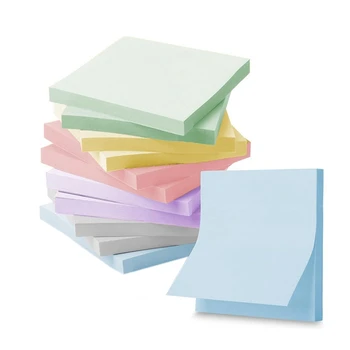 12 ШТ Супер Липких заметок Morandi Colors, Объемная упаковка Превосходной липкости 3X3 Дюйма, Экологически чистые, портативные, идеальные