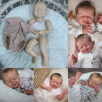 18-дюймовый комплект Agnes Reborn Doll Реалистичный улыбающийся ребенок DIY Reborn Baby Doll DIY Kit Игрушка для детей Прямая поставка