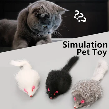 1ШТ Забавные игрушки для мышей и кошек, имитирующие мягкие перья, игрушки для мышей для собак и кошек, интерактивный игрушечный мяч, Фальшивый Мини-котенок, звучащая игрушка