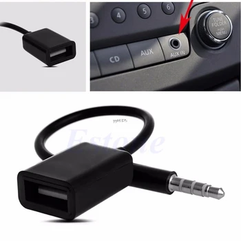 3,5 мм Штекер AUX Audio Plug Jack Для USB 2.0 Женский Конвертер Кабельный Шнур Для Автомобильного MP3 оптом