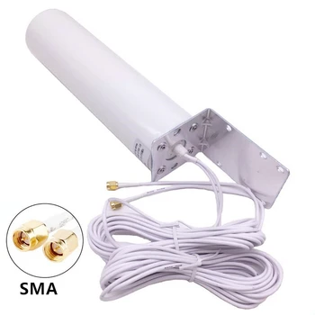 4G LTE Наружные Антенны Omni Antenne CRC9/TS9/SMA Разъем С 5-Метровым двойным Соединительным Кабелем для Huawei ZTE Router Modem