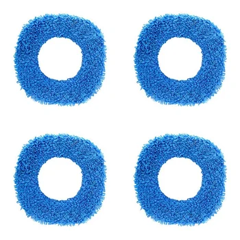 4X Одноразовая швабра, моющаяся, прочные сменные прокладки из микрофибры, тряпка для уборки пыли, для сухого и влажного пылесоса, синий