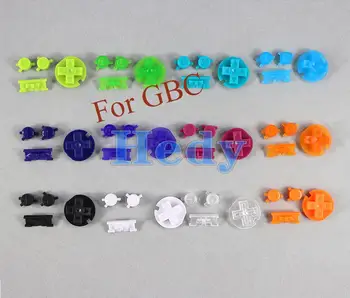 50 комплектов Пластиковых Кнопок включения выключения Питания Клавиатуры для Gameboy Color GBC Красочные Кнопки для GBC D Pads Кнопки A B.