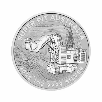 C2043 # Австралия 2022. серебро за 1 доллар. Шахта Super Pit (BU) - UC 1787