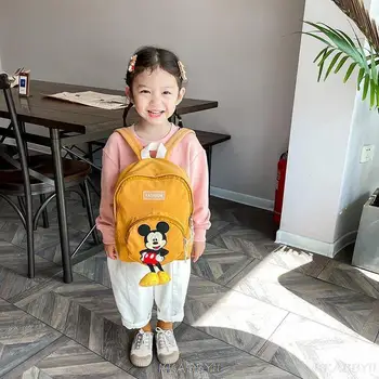 Disney Новая сумка Мультяшный рюкзак из ткани Оксфорд для детского сада, школьный ранец для ребенка, Повседневный Маленький рюкзак