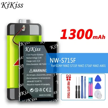KiKiss Аккумулятор NWS715F 1300 мАч Для SONY NWZ-S715F NWZ-S716F NWZ-A801 NW-A805 NW-A806 NWZ-A810 NW-A815 Сменный Аккумулятор