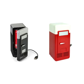 Usb-мини-холодильник с морозильной камерой для холодного хранения, Usb-мини-холодильник, Небольшой портативный Мини-холодильник для газировки в автомобиле