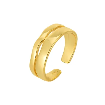 VCR1 Твист-кольцо в форме хлеба Серебристого цвета, Кольца золотого цвета Для женщин, Аксессуары, Бижутерия на палец, Подарки SmartBuy