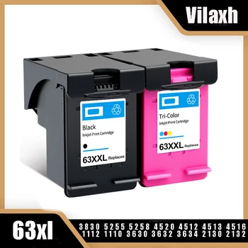 Vilaxh 63XL Замена картриджа нового производства для HP 63 XL Чернильный Картридж для принтера Deskjet 1110 1111 1112 2130 2131 2132