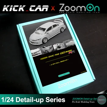 ZoomOn Z002 1/24 Модель автомобиля Civic FD2 Mugen RR (Новая версия) Комплект деталей Модель автомобиля Комплект транспортных средств Ручной работы