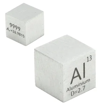 Алюминиевый куб с высокой плотностью света 10 мм, коллекция элементов из благородного металла, ручная работа, хобби и поделки, дисплей 10x10x10 мм