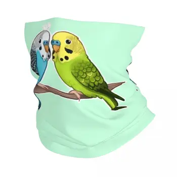 Бандана с милыми птичками-волнистыми попугайчиками, зимняя грелка для шеи, мужская ветрозащитная повязка на лицо, шарф для лыжных попугайчиков, гетра для птиц, повязка на голову