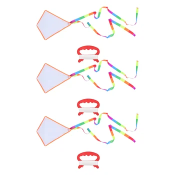 Воздушные змеи Diy Kids Blank Painting Создание Воздушного Змея Полет На свой Легкий Пляж Собственная Игрушка-раскраска с бриллиантами Сделай сам (случайный цвет)