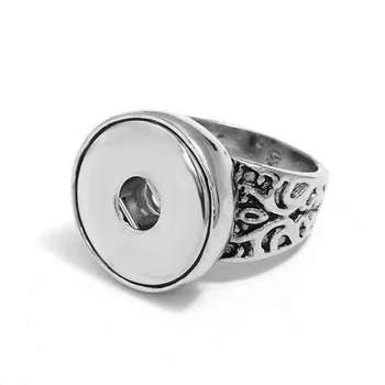 Горячие продажи высокое качество 006 мода DIY металлическое кольцо подходит имбирь 18 мм кнопки кольца ювелирные изделия шарм кольца для женщин