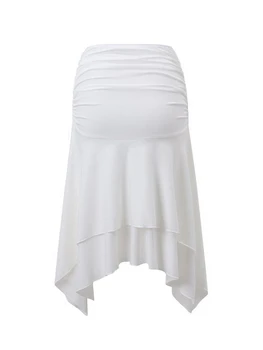 Женская юбка миди MALCIKLO с низкой талией, плиссированная юбка с нерегулярным разрезом