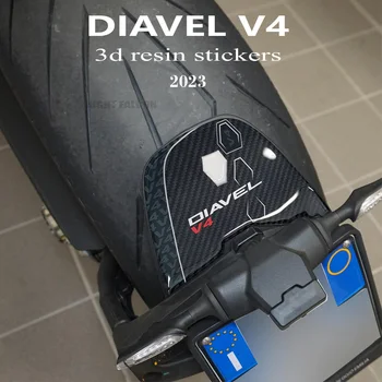 Заднее Крыло Diavel V4 Аксессуары Для Мотоциклов Защита Области Номерного Знака 3D Комплект Наклеек из Эпоксидной Смолы для Ducati Diavel V4 2023-