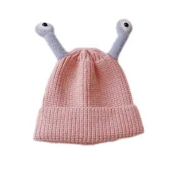 Зимняя шапка для малышей с милыми глазами животных, детская вязаная теплая шапочка, детская зимняя шапка, вязаная шапочка для малышей 0