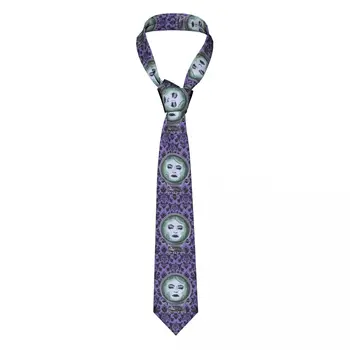 Классический Особняк с привидениями фиолетового цвета с галстуками Madame, мужские шелковые галстуки с привидениями на Хэллоуин на заказ для вечернего галстука