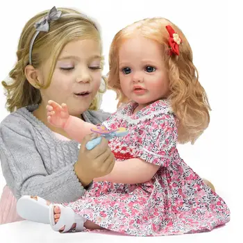 Куклы-Реборн 22-дюймовые Детские Куклы, Которые Выглядят Настоящими Водонепроницаемыми Возрожденными Младенцами С Полным Силиконовым Телом, Настоящими Куклами-Малышами С Одеждой Для