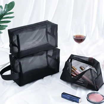 Новейшая косметичка, сумка для хранения косметических принадлежностей, Большая емкость, Подвесная сумка для макияжа, дорожные сумки для ванной
