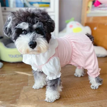 Пижама Для Собак Зимний Костюм Для Маленькой Собаки Брюки Комбинезон Для Чихуахуа Йоркширского шпица Мальтийского Бишонского Пуделя Одежда Для Домашних Животных