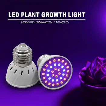 Полный Спектр E27 220V LED Лампа Для Выращивания Растений Фитолампа Фитолампа Для Комнатных Садовых Растений Цветок Гидропоника Расти Палатка Коробка