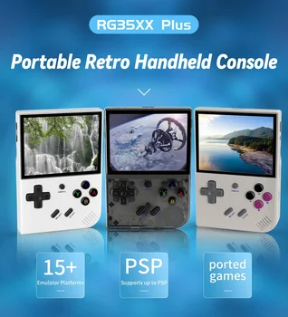 Портативная игровая консоль ANBERNIC RG35XX Plus в стиле Ретро, Портативный Игровой плеер для PSP, Поддержка Консоли 5G Wifi-HDMI TV, ARM Cortex-A53 Linux