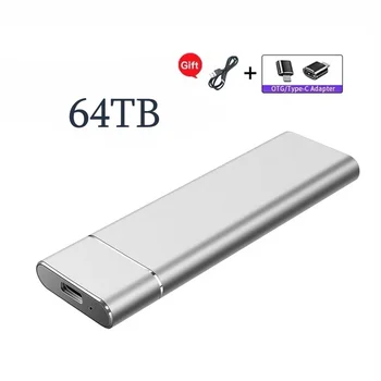 Портативный SSD Жесткий Диск Type-C / USB3.0 Флэш-Накопитель Внешний Мобильный Накопитель 64 ТБ 16 ТБ 8 ТБ 4 ТБ Высокоскоростной Жесткий Диск Для Ноутбука Ps4