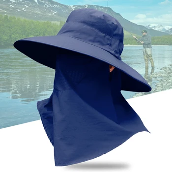 Солнцезащитная шляпа для рыбалки, летняя уличная маска для лица, кепка для мужчин и женщин, кепка для кемпинга, пешего туризма, альпинизма, треккинга, солнцезащитный козырек