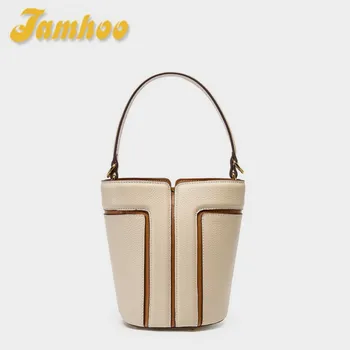 Трендовая женская кожаная сумка-ведро Jamhoo 2023, женская сумка через плечо, роскошная дизайнерская сумка, высококачественные сумки-мессенджеры для женщин.