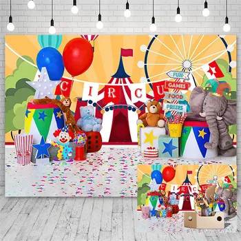 Фоны для дня рождения Avezano, Душа ребенка, Тур цирка, Клоун, Слон, фоны для фотосъемки, Фотостудия, Фотозона, Декор для фотосессии