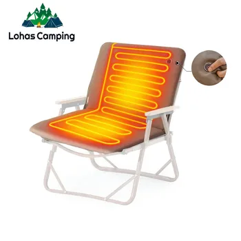 Чехол для стула Lohascamping Подушка для сиденья с подогревом Толщиной 5 см, накладки для кемпинга, теплое кресло для отдыха, удобное кресло для отдыха на двоих 0