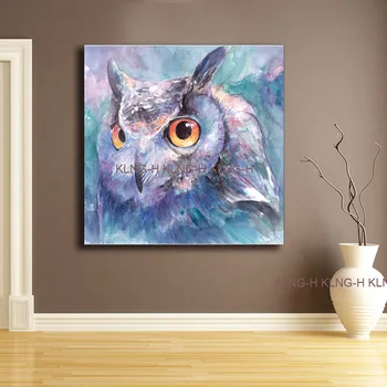 Pintura moderna hecha a mano, retrato de águila al óleo sobre lienzo para decoración para sala de estar y papel tapiz 1