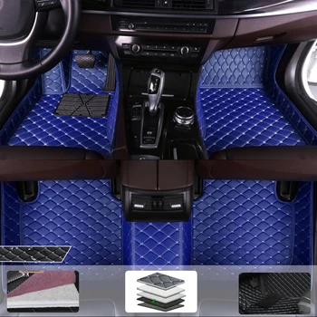Автомобильные коврики для Citroen C2 2003-2010 2011 2012 2013, Изготовленные на заказ автомобильные накладки для ног, кожаный Водонепроницаемый ковер, Аксессуары для интерьера 1