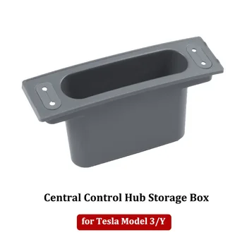 Коробка для хранения центрального узла управления для Tesla Model 3 Y 2023 Центральная консоль Кабель для передачи данных Органайзер для телефона Автоаксессуары 1