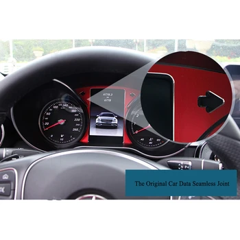 Украшение Рамки экрана компьютера для вождения автомобиля, Наклейка на приборную панель, накладка для Mercedes Benz C Class W205 GLC X253 2015-2018 1