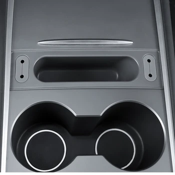 Коробка для хранения центрального узла управления для Tesla Model 3 Y 2023 Центральная консоль Кабель для передачи данных Органайзер для телефона Автоаксессуары 2