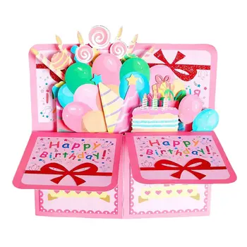 Подарок Учителю на День рождения, Свадьба Подруге, Роза/Лилия/ Подсолнух, Поздравительная открытка, Бумажные цветы, 3D Всплывающий букет 2