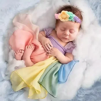 Реквизит для фотосъемки новорожденных Костюм для девочки Платье принцессы Платья для фотосъемки Детский костюм Bebe Аксессуары для новорожденных 2