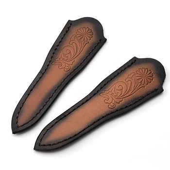 изготовленная на заказ ручка из воловьей кожи, иглы для чайного ножа, ножны для дамасских ножей, Держатели чехлов для брюк, сумка для хранения 2
