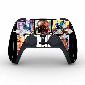 Grand Theft Auto V GTA 5 Наклейка с защитным чехлом для PS5, наклейка с обшивкой контроллера, виниловая наклейка с обшивкой геймпада PS5. 3
