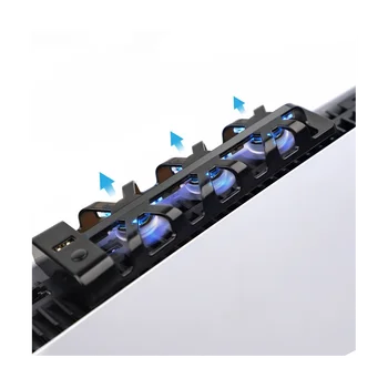 Для аксессуаров PS5 Охлаждающий Вентилятор со светодиодной подсветкой для PS5 Как дисковых, так и цифровых изданий Система охлаждения игровых аксессуаров 3