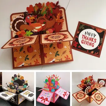 Подарок Учителю на День рождения, Свадьба Подруге, Роза/Лилия/ Подсолнух, Поздравительная открытка, Бумажные цветы, 3D Всплывающий букет 3