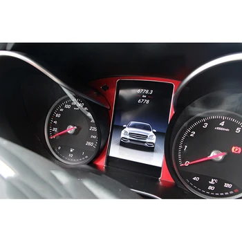 Украшение Рамки экрана компьютера для вождения автомобиля, Наклейка на приборную панель, накладка для Mercedes Benz C Class W205 GLC X253 2015-2018 3