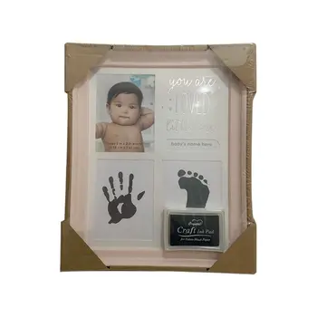 Украшения с отпечатками рук и ног новорожденного, Фоторамка на 12 месяцев с подушечкой для рукоделия, украшение для дома, подарок на День рождения для маленьких детей 3