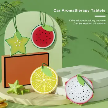 Разнообразные автомобильные Ароматерапевтические таблетки в форме фруктов, Креативные 3D Автоматические Подвесные Освежители воздуха, Автомобильные Аксессуары 4