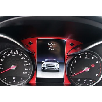 Украшение Рамки экрана компьютера для вождения автомобиля, Наклейка на приборную панель, накладка для Mercedes Benz C Class W205 GLC X253 2015-2018 4