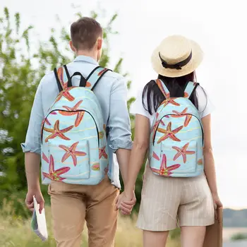Мужской женский рюкзак, школьный рюкзак большой емкости для учащихся, школьная сумка Sea Starfish In Wave 5